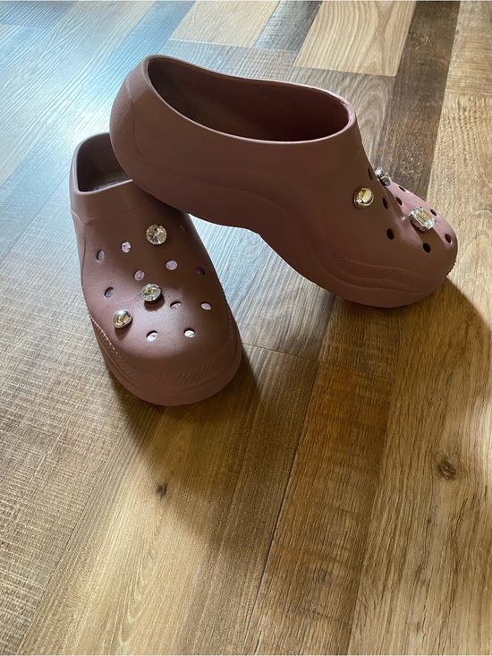 Steve Madden Shoes - Steve Madden Mauve Clog Mules with Gem Embellishments